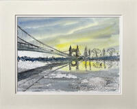 Southbank Hammersmith Bridge - 2021, watercolour, 400 x 320 mm, 300 GBP