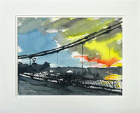 Sunset over Chiswick - 2021, watercolour, 400 x 320 mm, 400 GBP